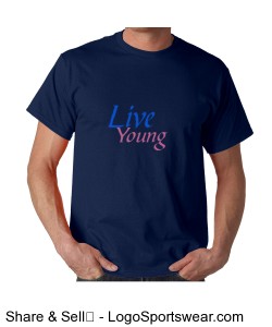 Short Sleeve Live Young Pink and blue Design Zoom